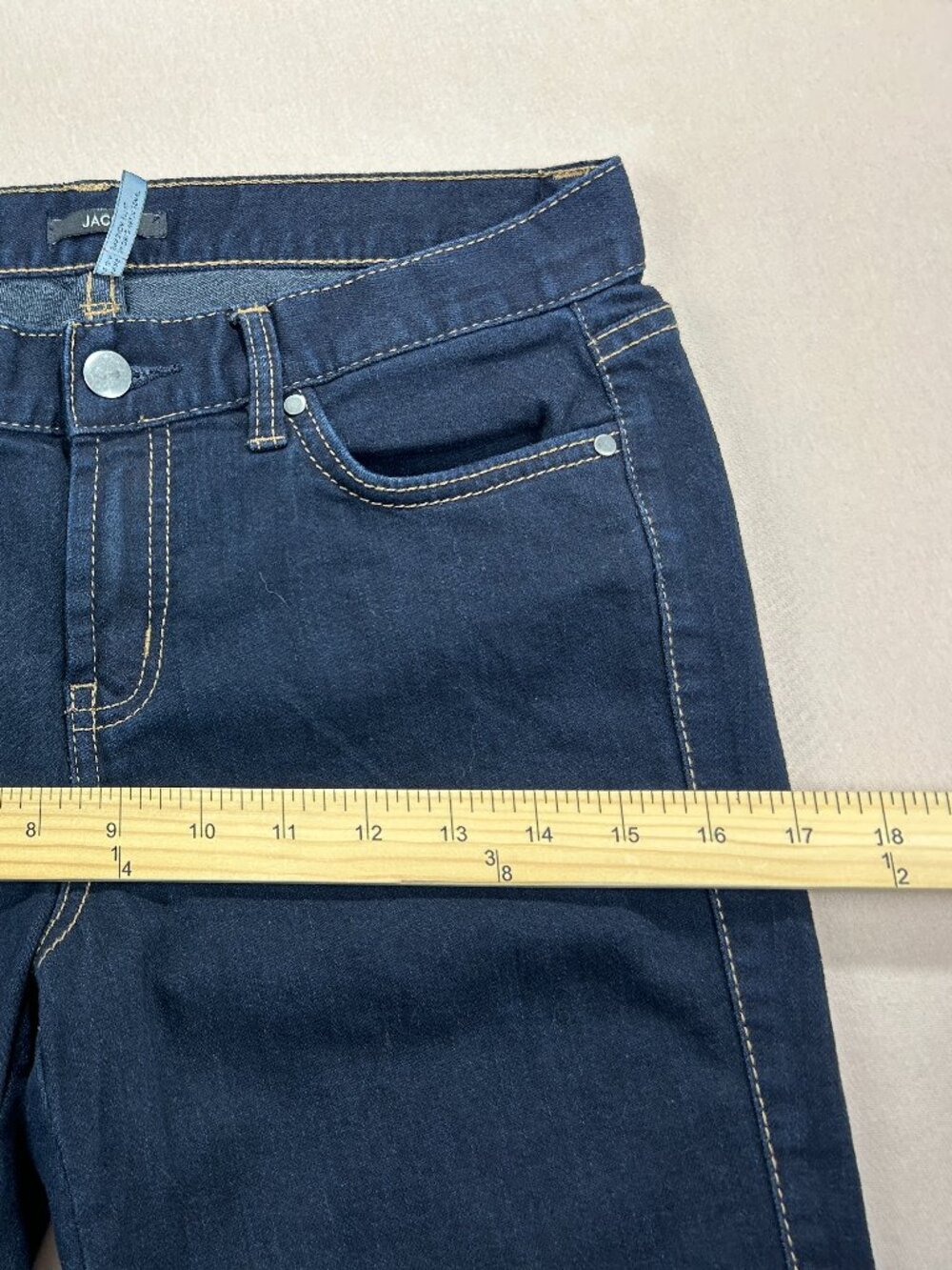 JACOB Jeans Women's Size 30 Blue Denim Dark Wash Mid Rise Skinny Stretch - Picture 9 of 13